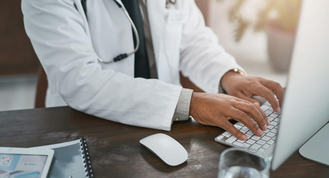 doctor on computer 